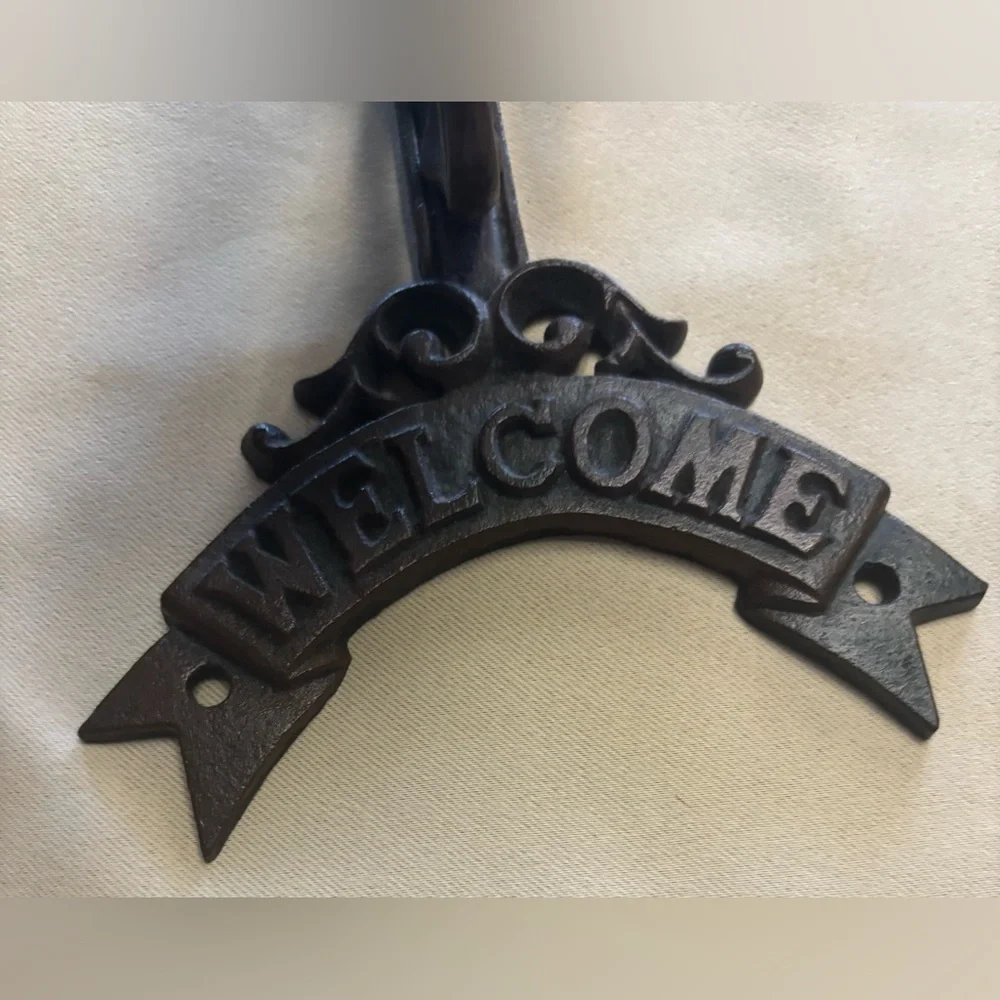 Cast Iron Moose Welcome Bell Wall Mounted Cabin‎ Decor Antique Brown NO BELL